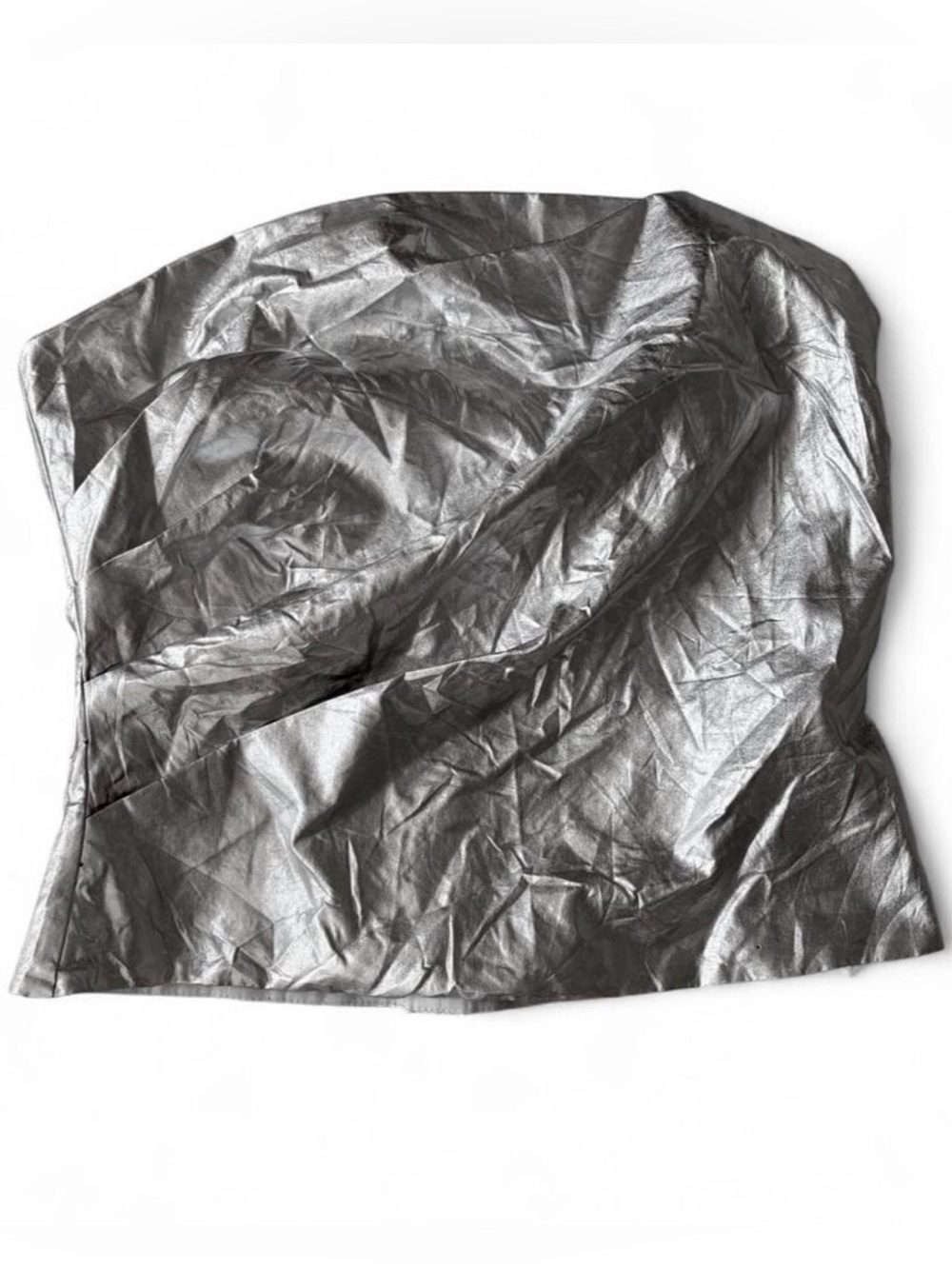 Zara Silver Metallic Top
